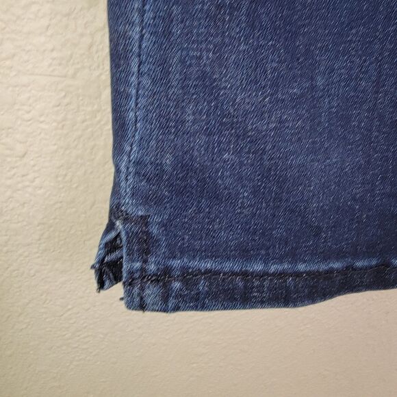 Curves 360 by NYDJ Slim Straight Crop Jeans Denim With Side Slits 10 - Picture 4 of 6